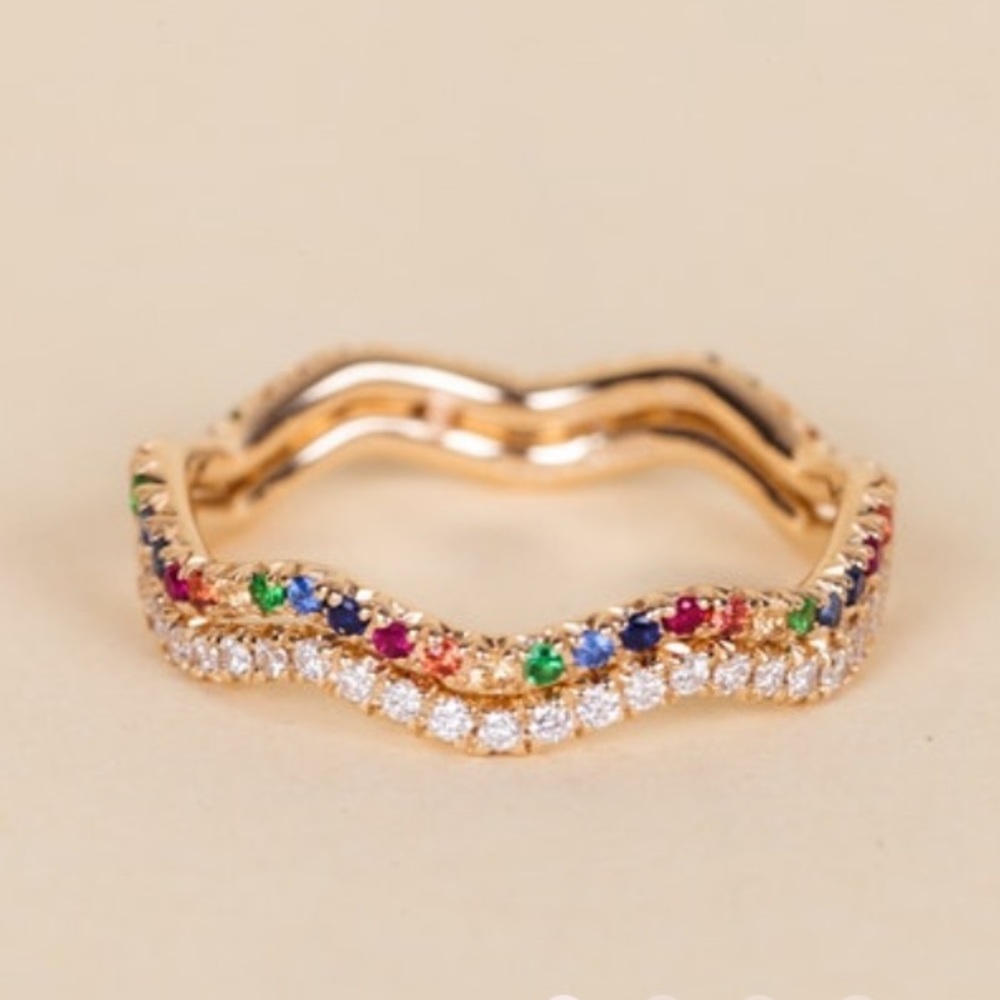 Stephanie Gottlieb Double Stack Wave Ring - image 1